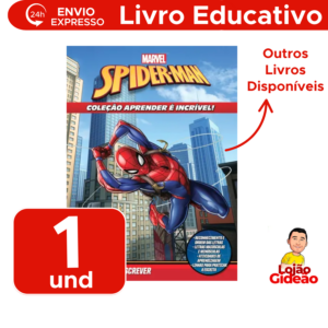 Coleção Aprender é Incrível Homem Aranha Marvel Livro Educativo