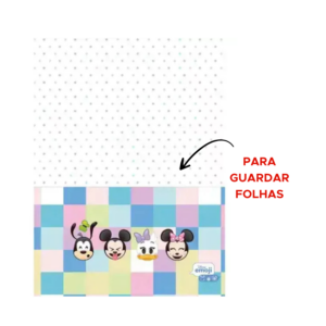 Caderno Universitário 01 Matérias Disney Emoji 160 Fls