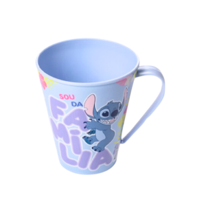 Caneca De Plástico Stitch 360ml Infantil Para Colecionar Reforçada