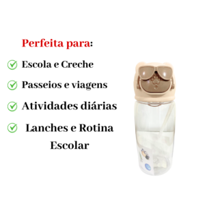 Garrafa Infantil 550ml Sunny Baby Com Tampa Portátil Para Escola Passeio Leve