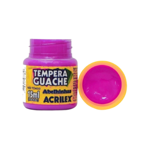 Kit 12 Tintas Guache 15ml Magenta Escolar Artesanato Pintura