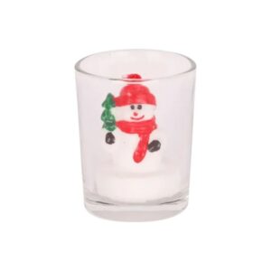 Castical Copo Vidro Vela Decorativa Natal Decoração Enfeite 7cm Sortida