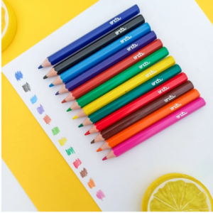 Mini Lápis De Cor 12 Cores Sextavado Para Escola Arte Pintura
