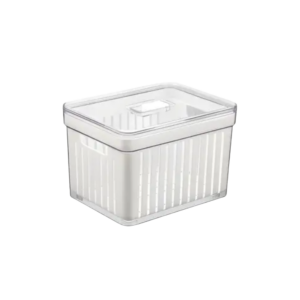 Organizador Retangular 3,8L Com Tampa Para Geladeira