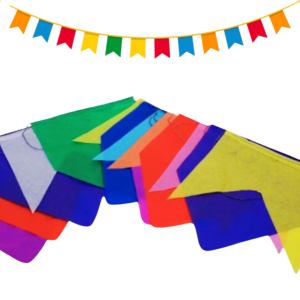 Kit 1000 Bandeirinhas Festa Junina De Papel Seda São João Caipira Colorida