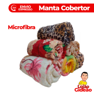Cobertor Manta Casal Microfibra 1,80x2,00m Macia Estampada Cores