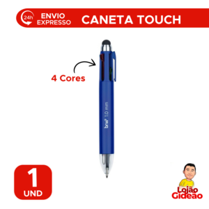 Caneta 4 Cores Cabe No Bolso Para Faculdade Trabalho Estojo Escolar Masculino Feminino