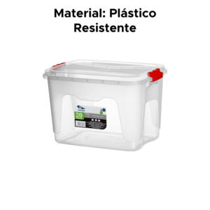 Caixa Organizadora Plástica 20L Resistente Multiuso Para Brinquedos e Roupas