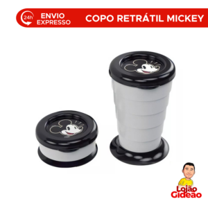 Copo Plástico Retrátil Mickey Mouse 330ml
