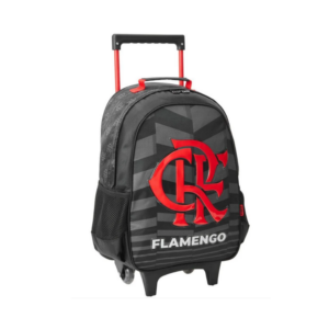 Kit Mochila do Flamengo de Rodinha + Lancheira + Estojo Infantil