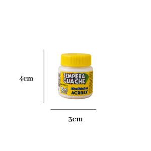 Kit 12 Tintas Guache 15ml Branco Escolar Artesanato Pintura