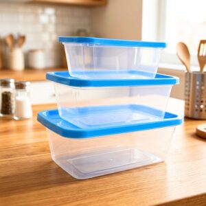 Kit 3 Potes Herméticos 500ml 1L 1,5L Para Alimentos Cozinha Organizador
