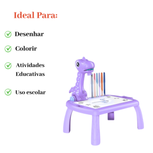 Mesa Divertida Com Mini Projetor infantil Amigo Dino 24 pçs