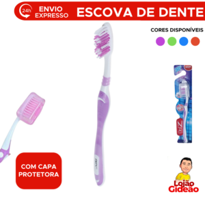 Escova Dental Com Capa Protetora Oral Z 360° Adulto Média Macia