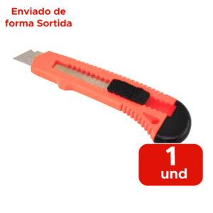 Estilete Grande 18mm Largo Lâmina Retrátil Futuro