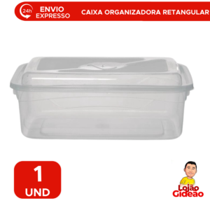 Caixa Organizadora 2,5 Litros Multiuso Preta Brinquedos Ferramentas
