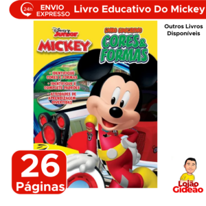 Livro Educativo Para Aprender Mickey Disney Junior Ilustrativo Para Colorir Atividades Divertidas Infantil