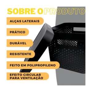 Caixa Organizadora Cesta tamanho Médio Cesto Organizador Decorativo Para Casa