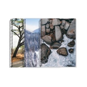 Kit 3 Cadernos Universitários Capa Dura 200 Folhas Sortidos