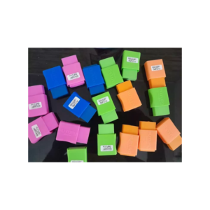 Kit Com 12 Borrachas C/ Capa Para Escola Escritorio Colorida
