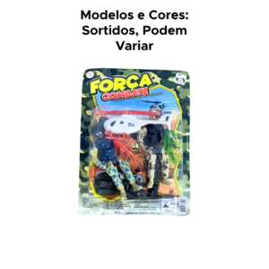 Kit Bonecos Soldados Militar Com Acessorios Força Combate Para Crianças