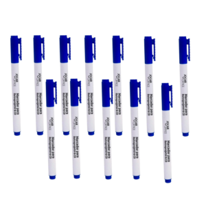 Kit 12 Canetas Permanente Retroprojetor e CD Caixa Fechada Preta - Azul - Vermelha