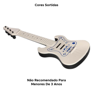 Guitarra De Brinquedo Musical Infantil Guitarrinha 4 Cordas Plástico Para Criança Sortida