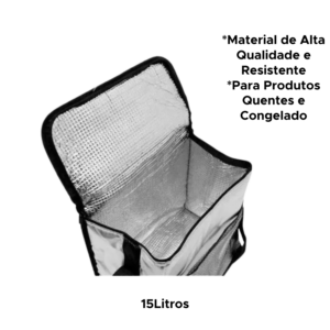 Bolsa Lancheira Térmica Yepp  Sacola Transversal Isolante Grande Portátil Dobrável Impermeável 10Litros