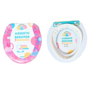 Redutor de Assento Sanitário Infantil Rosa Almofadado Para Desfralde Menina