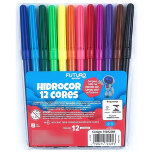 Kit 6 Pacotes De Canetinhas Hidrocor 12 Cores Atacado