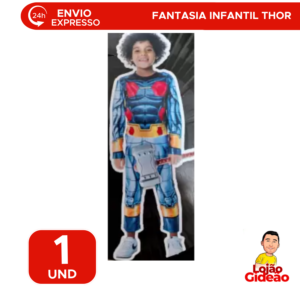 Fantasia Infantil Longa Com Martelo Para Menino Festa Carnaval Halloween