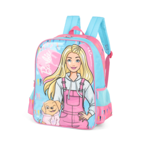 Mochila Bolsa Escolar Pet Azul Com Rosa Infantil Grande Reforçada Com Alças