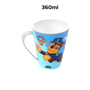Caneca Plástica Infantil Patrulha Canina 360ml Para Crianças Resistente Durável