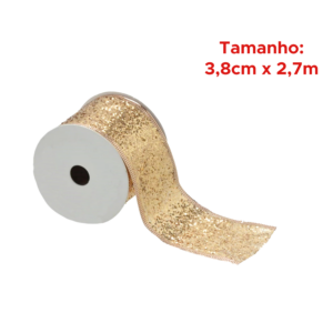 Fita Decorativa Glitter Estilos Diversos Para o Natal Aniversario 2,7m