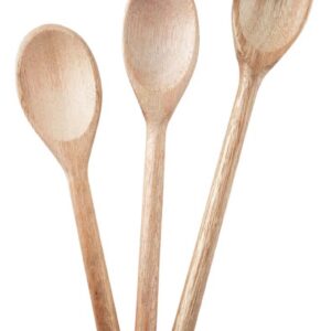 Kit Colher De Pau 3 Tamanhos Para Cozinha Industria Merenda Escolar