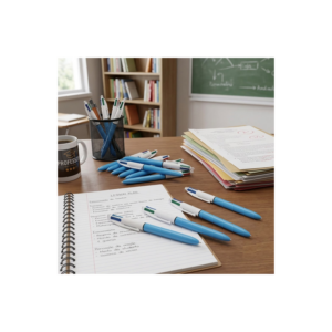 Kit 12 Canetas 4 Cores Bic Clássica 1mm Azul Preto Vermelho Verde Multifuncional