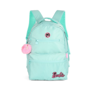Mochila Bolsa Escolar Pompom Verde Reforçada Grande Com Alças Juvenil Para Escola Faculdade de Menina
