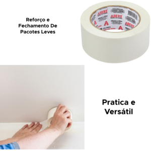 Fita Crepe 48mm x 50m Larga Para Pintura Artesanato e Uso Geral