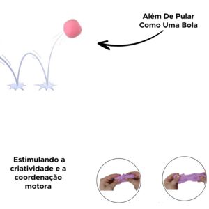 Massinha Estica e Pula Dinossauro 20g