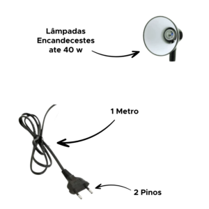 Abajur Luminária Flexível Dobrável Articulável Mesa Base Com Suporte Para Celular Bivolt Aço Inoxidável