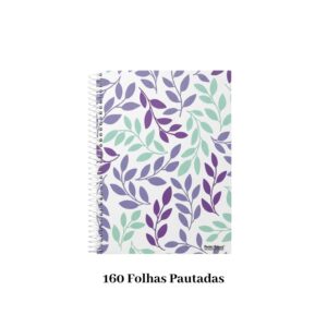 Caderno 10 Matérias 160 Folhas Capa Dura Escolar Faculdade Sortido Feminino