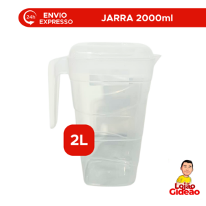 JARRA GRADUADA 2L TRANSPARENTE GARRAFA PARA SUCO AGUA