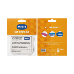 Kit Reparo Piscina Inflável 5 Remendos PVC 7x7cm 2 Canudos Colchão Boia Praia