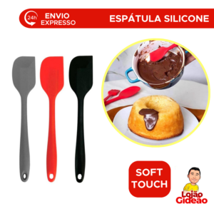 Espátula de Silicone Soft Touch Para Cozinha Panela Antiaderente Utensílio Culinário