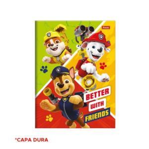 Caderno Brochurão Patrulha Canina Capa Dura 80 Folhas 1 Matéria - Foroni