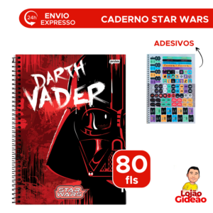 Caderno Universitário 01 Matéria 80Fls Star Wars
