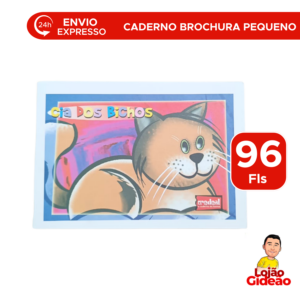 Caderno Brochura Pequeno Flexivel Horizontal 96 folhas Sortido
