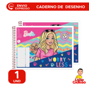 Caderno Cartografia Sem Pauta 48 Folhas Escolar Para Desenho e Pintura