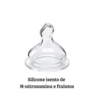 Bico de Mamadeira Silicone Ortodôntico Assimétrico Reposição Bebê