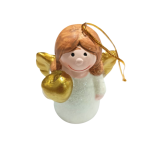 Enfeite Anjo Anglar De Ceramica Sortido Enfeite De Natal Decoração 8cm